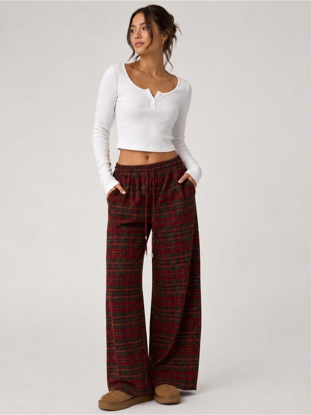 Wild Fable Plaid Wide-Leg Pants – Size XS – NWT